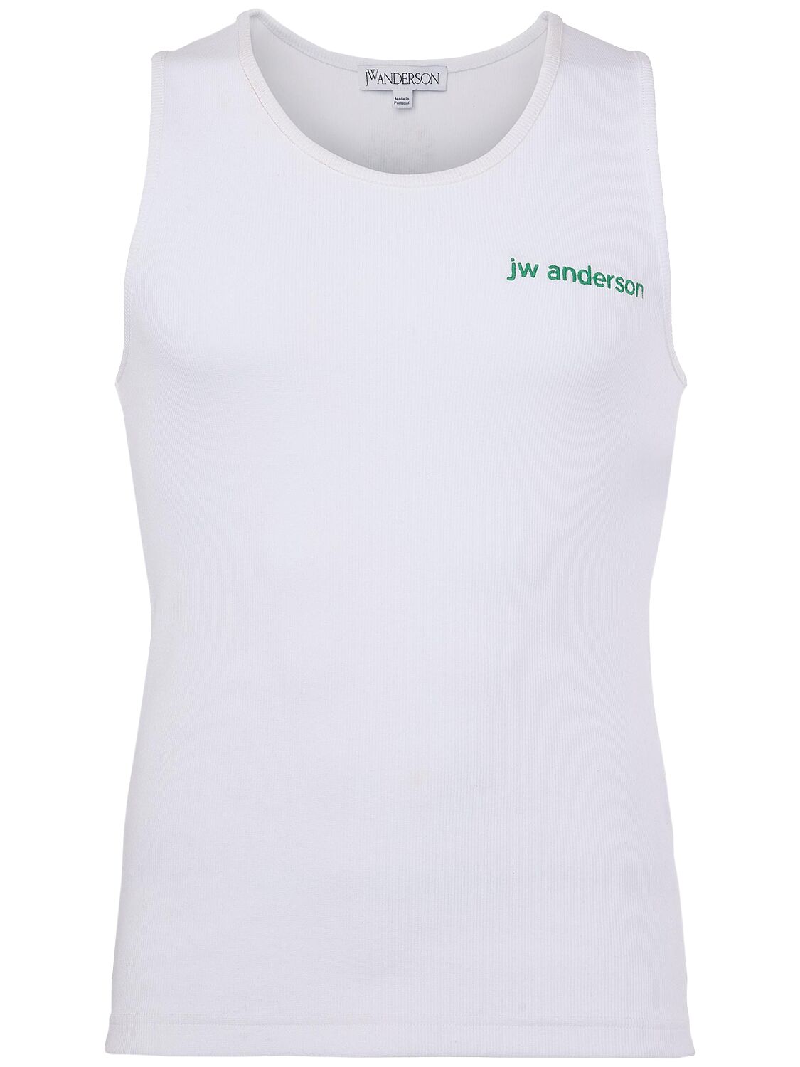 Jw Anderson Tank Top With Logo Embroidery In White