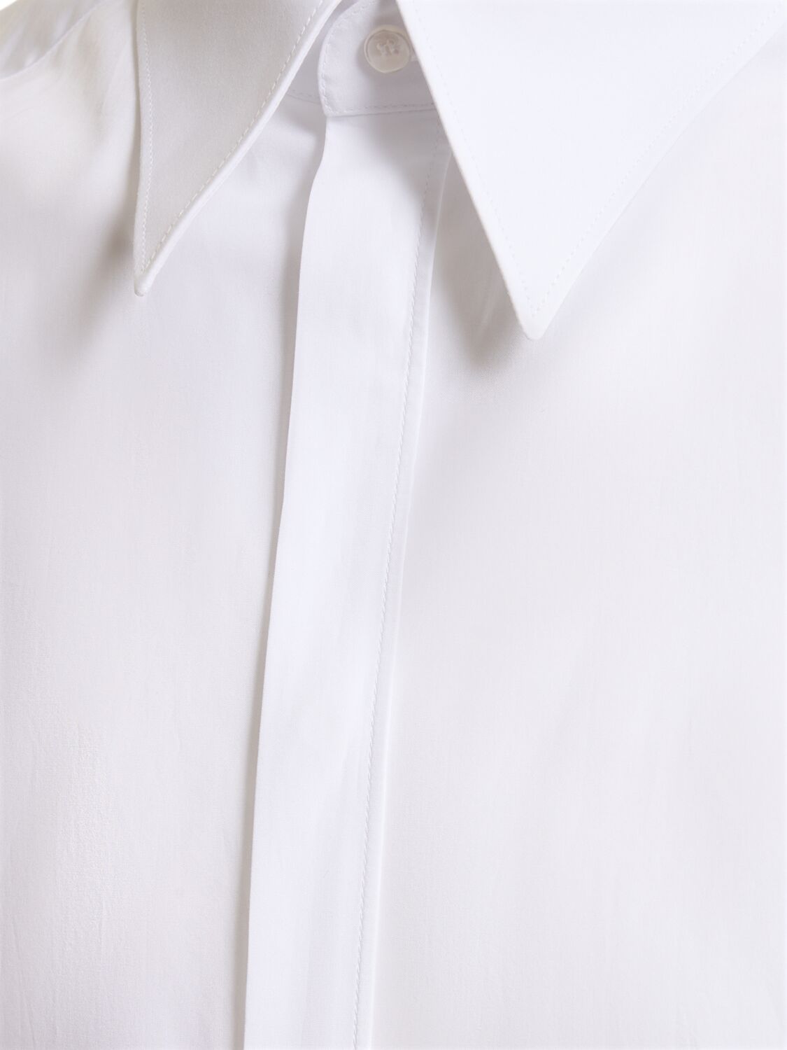 Shop Dolce & Gabbana Cotton Poplin Shirt In Optic White