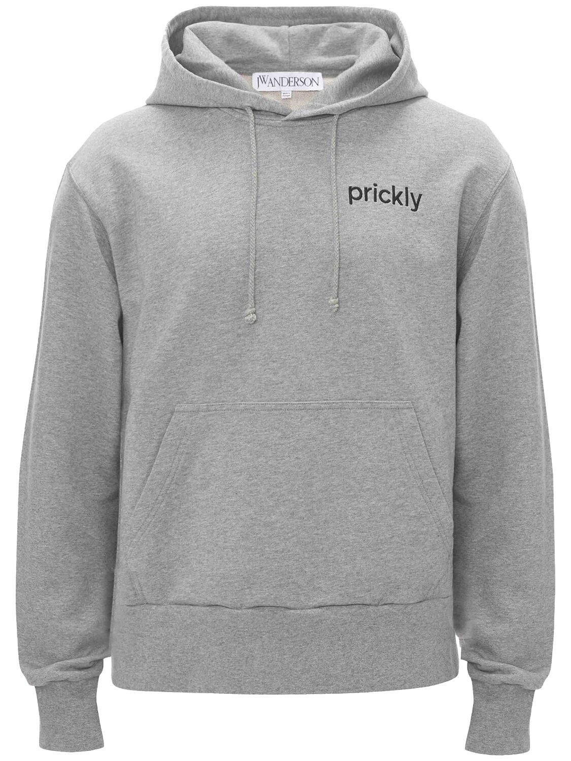 Jw Anderson Prickly Back Print Hoodie In Grey