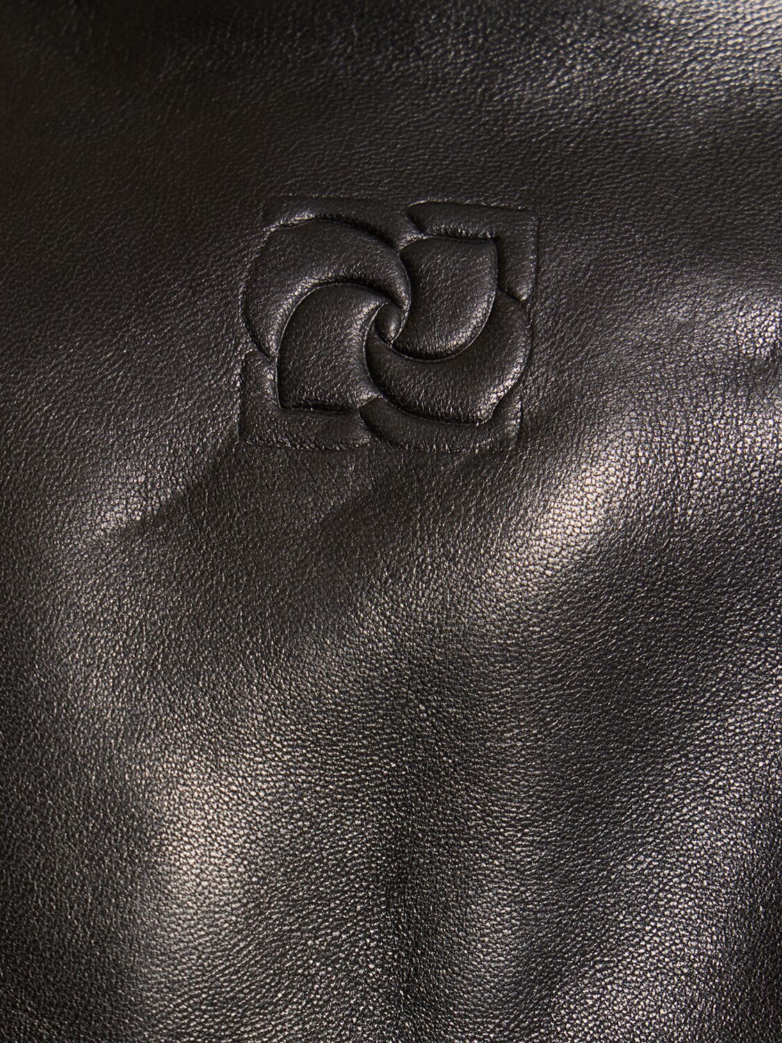 Shop Magda Butrym Leather Jacket In Black