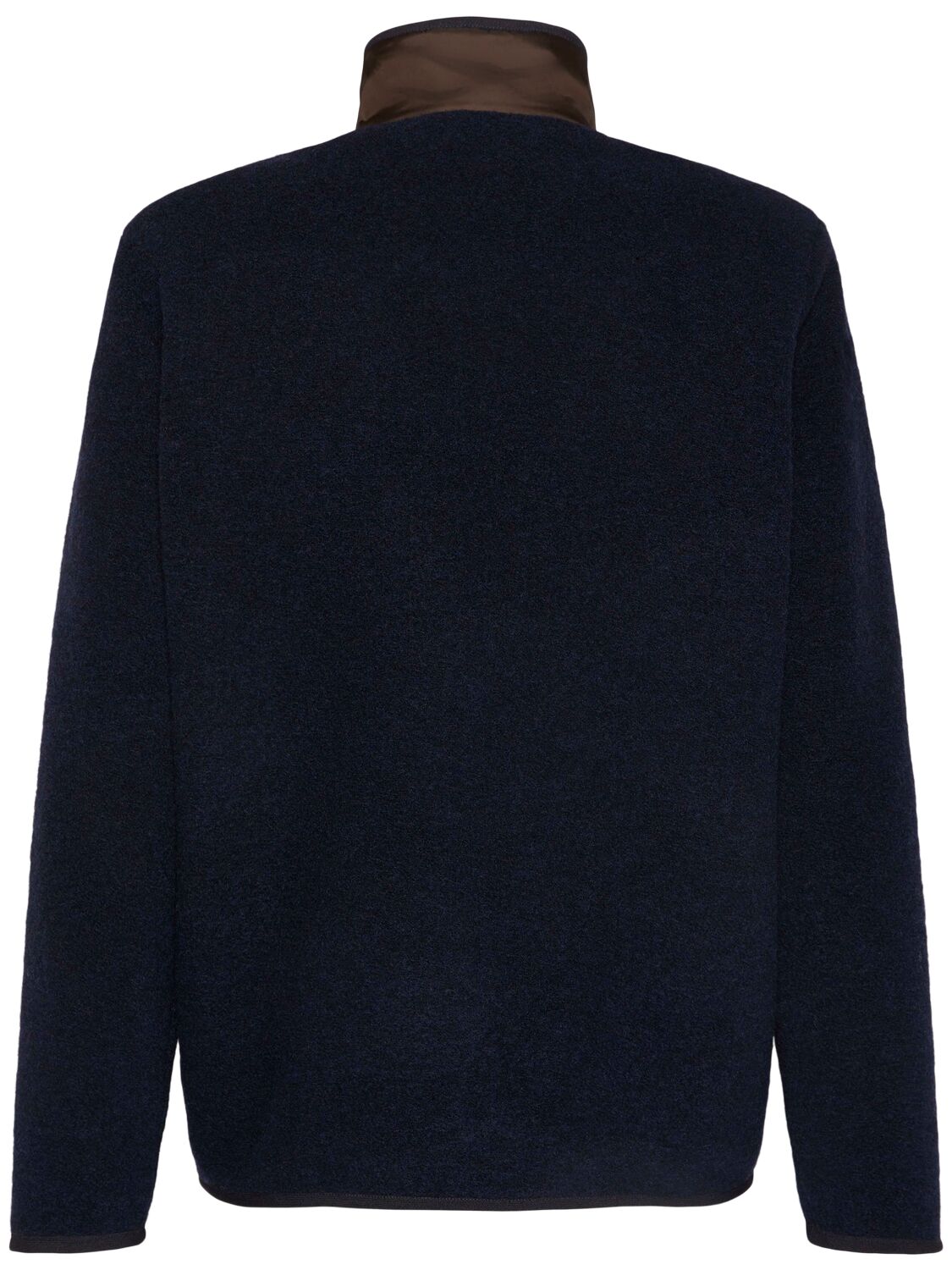 Shop Moncler Wool Blend Teddy Sweatshirt In Royal Blue