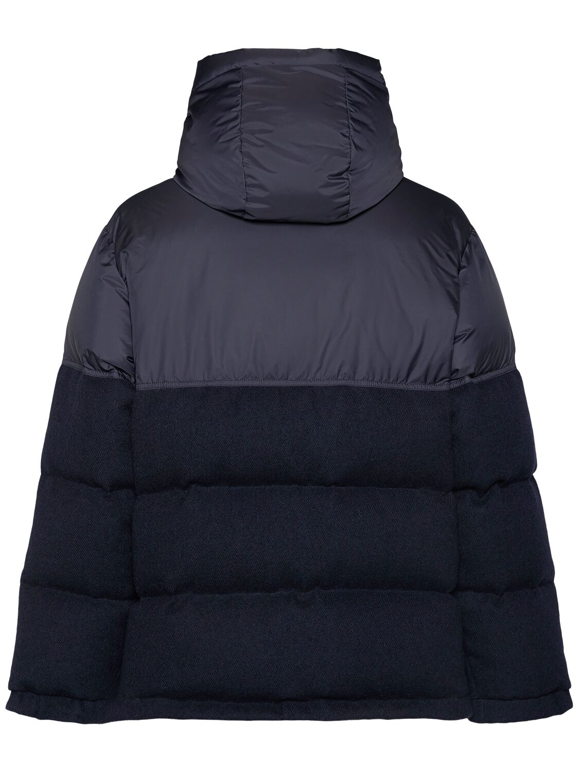 Shop Moncler Andres Virgin Wool Down Jacket In Navy