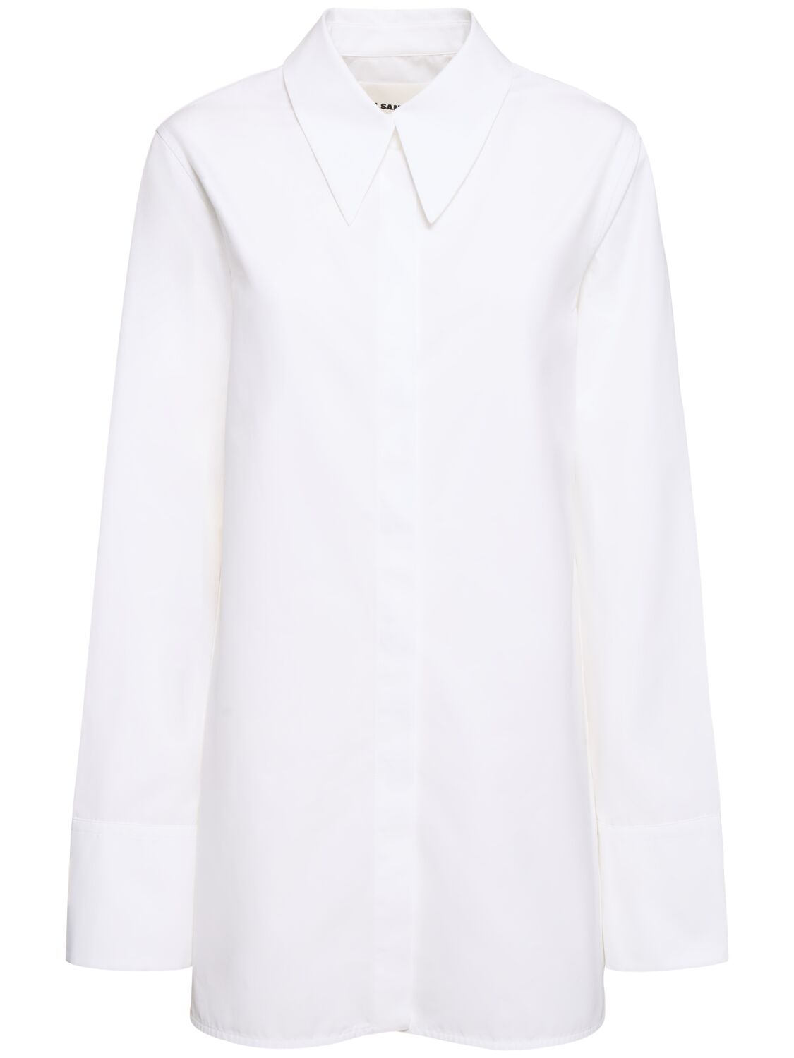 Jil Sander Cotton Poplin Shirt In White