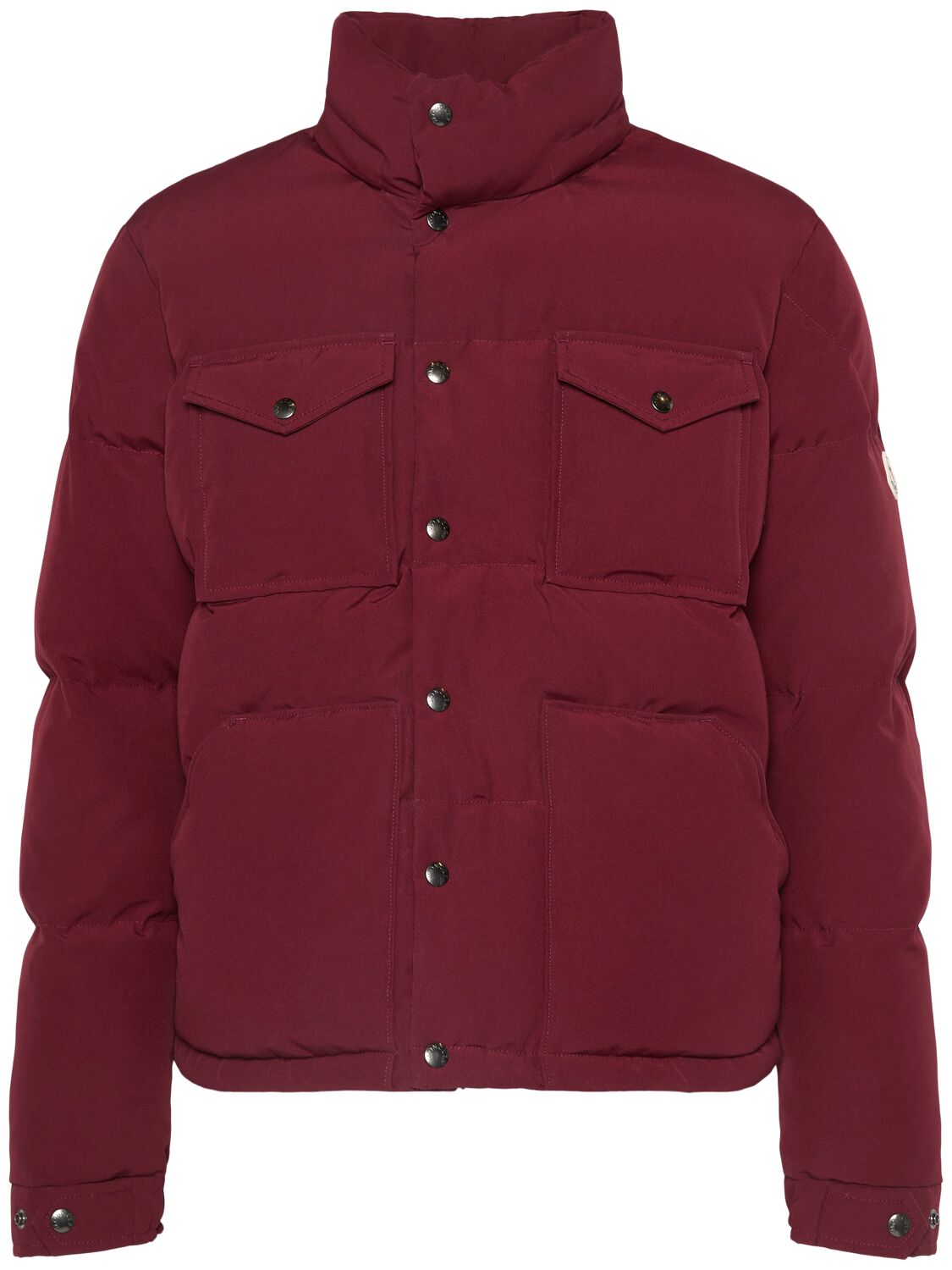 Shop Moncler Fornas Tech & Cotton Down Jacket In Burgundy