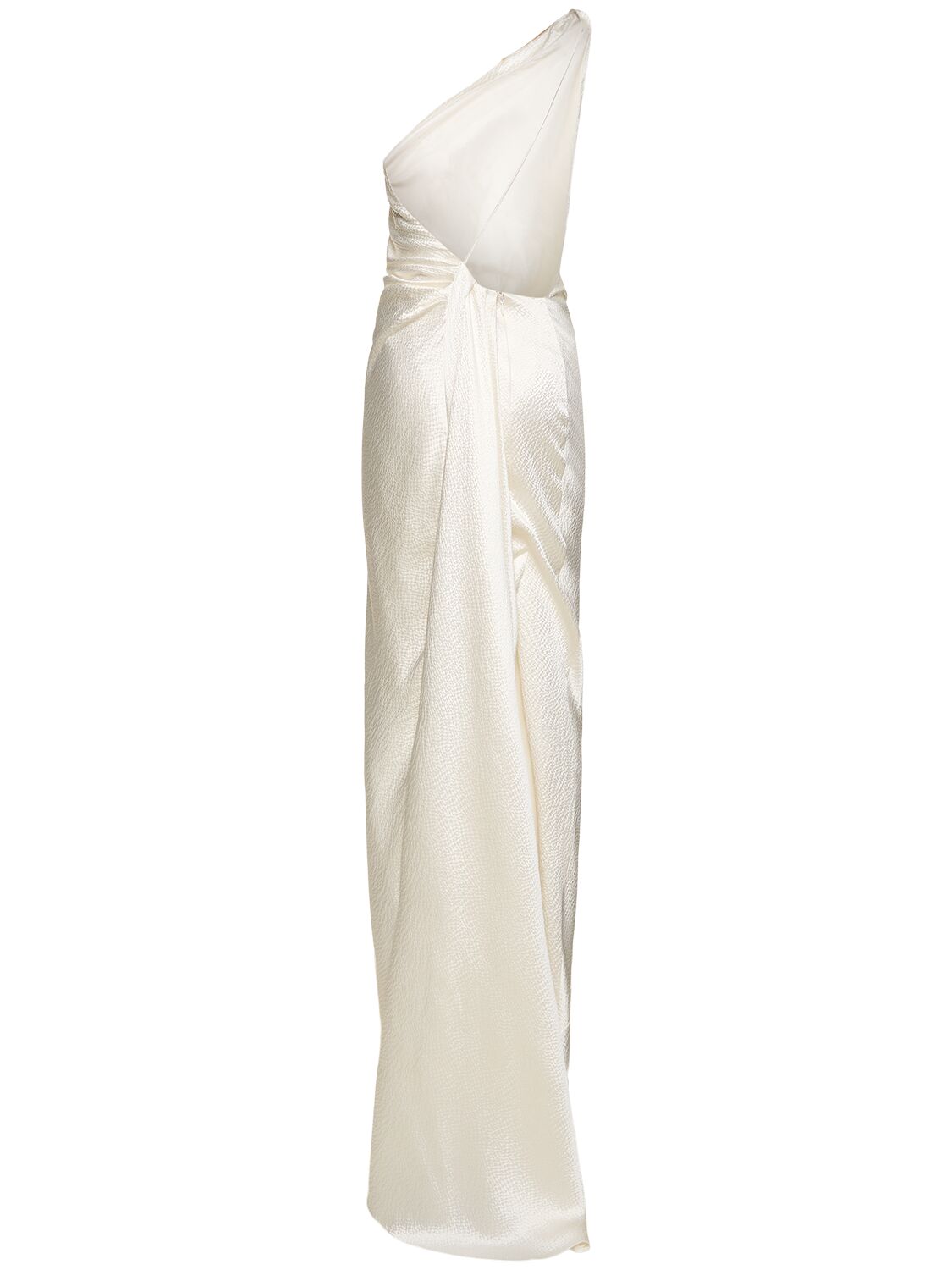 Shop Tove Caroline Silk Satin Long Dress In White