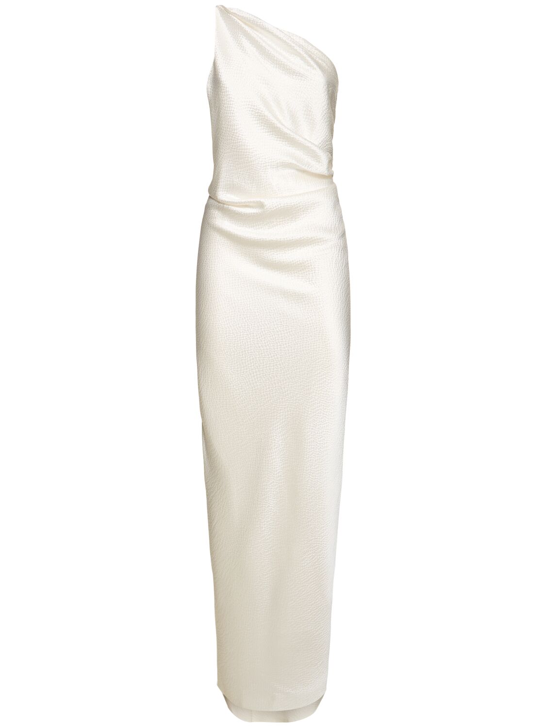 Tove Caroline Silk Satin Long Dress In White