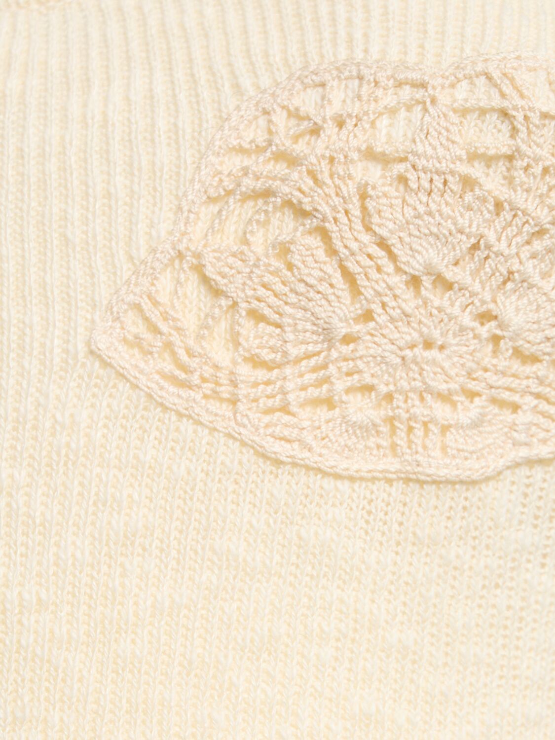 Magda Butrym Linen & Cotton Long Dress In Cream