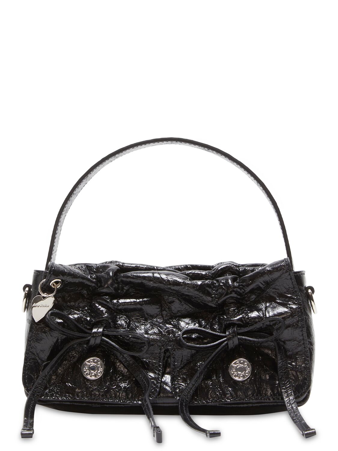 Acne Studios Multipocket Crinkled Leather Bag In Black