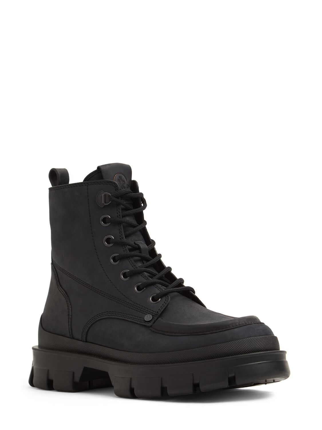 Shop Moncler 7.8cm Hevea Leather Ankle Boots In Black