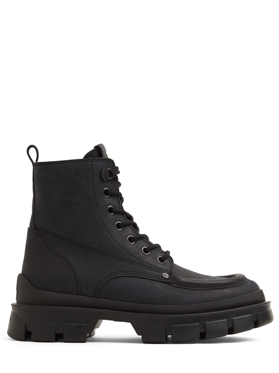 Shop Moncler 7.8cm Hevea Leather Ankle Boots In Black