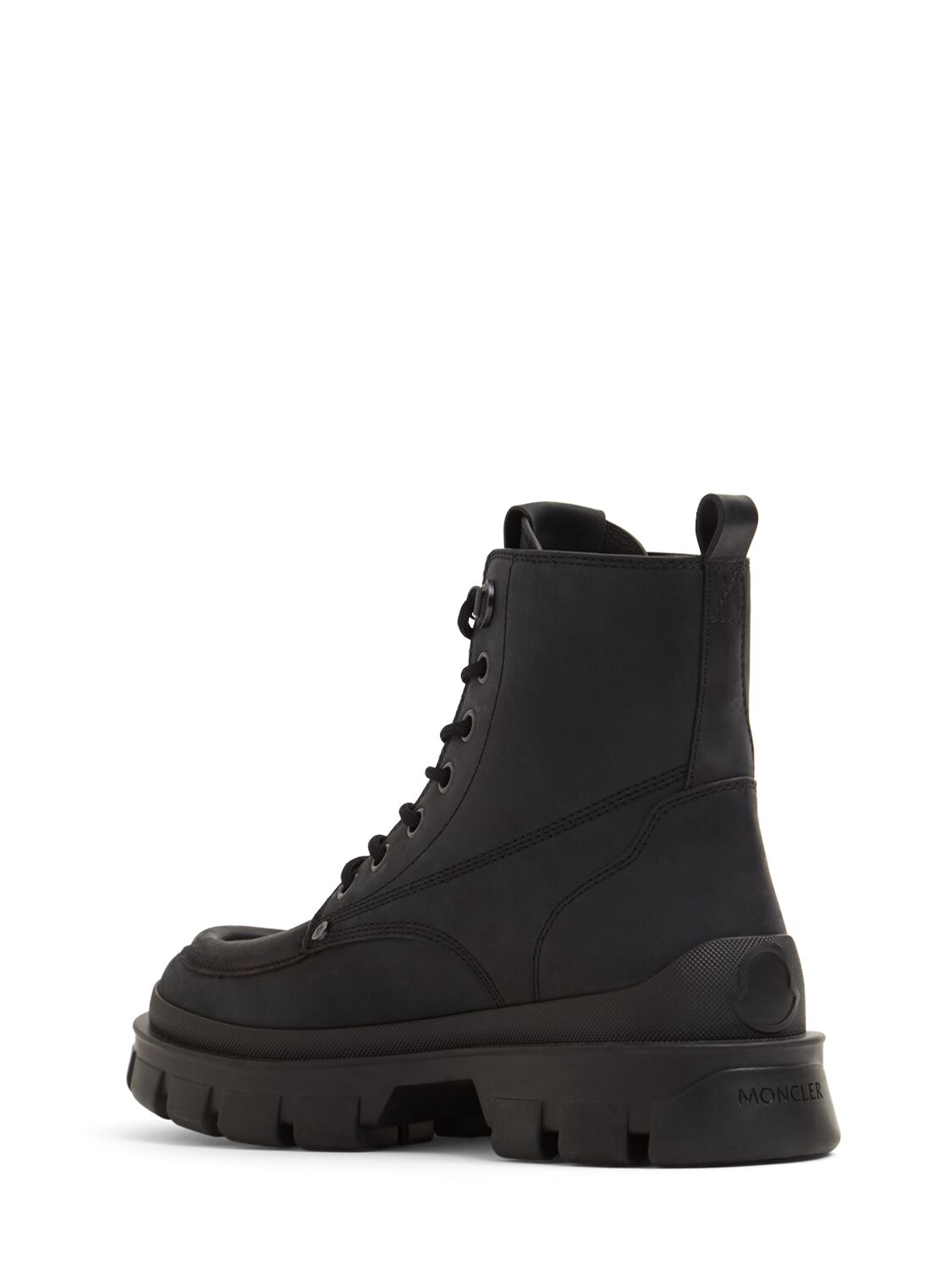 Shop Moncler 7.8cm Hevea Leather Ankle Boots In Black