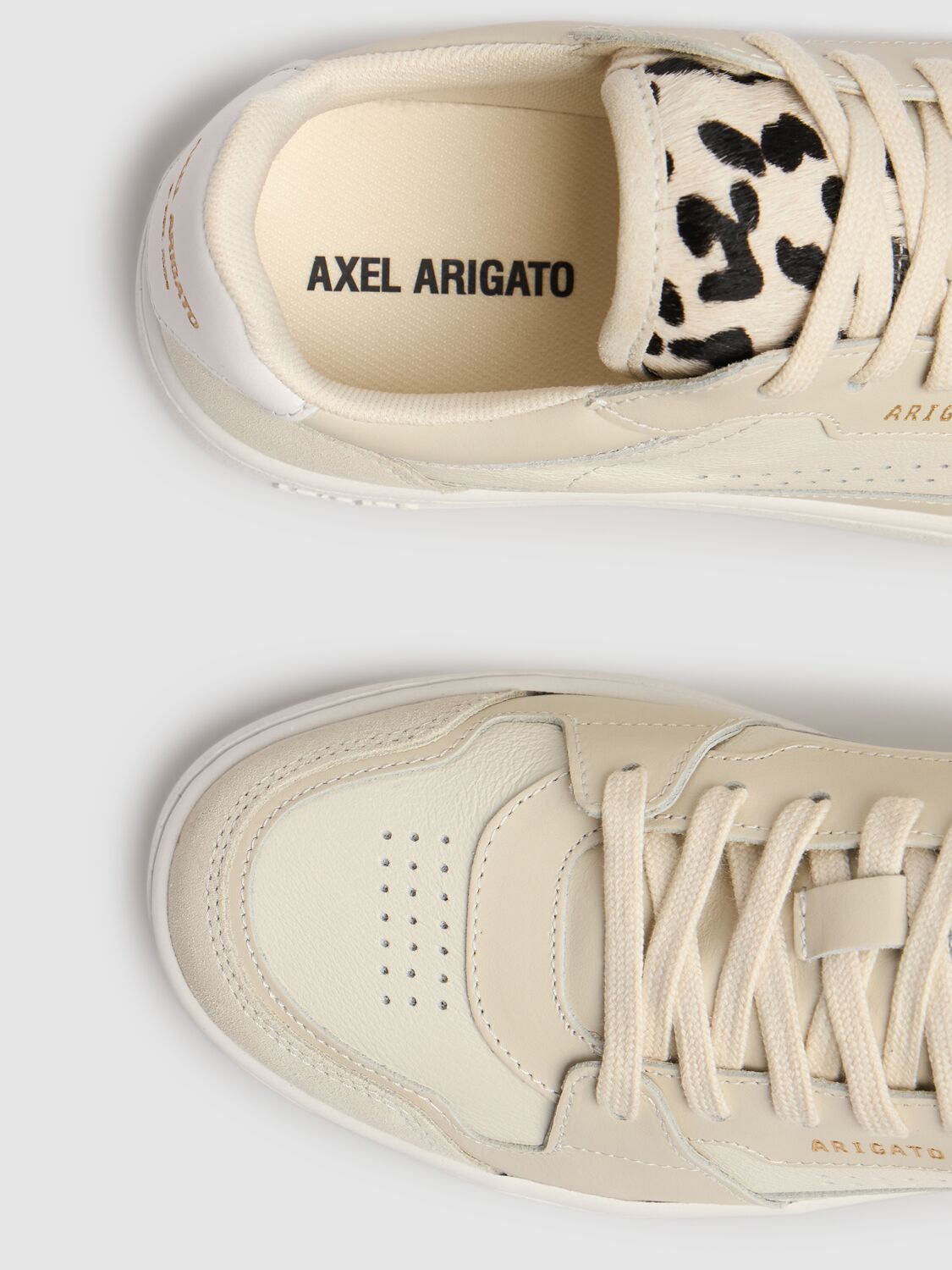 Shop Axel Arigato Dice Low Sneakers In 米白色/白色