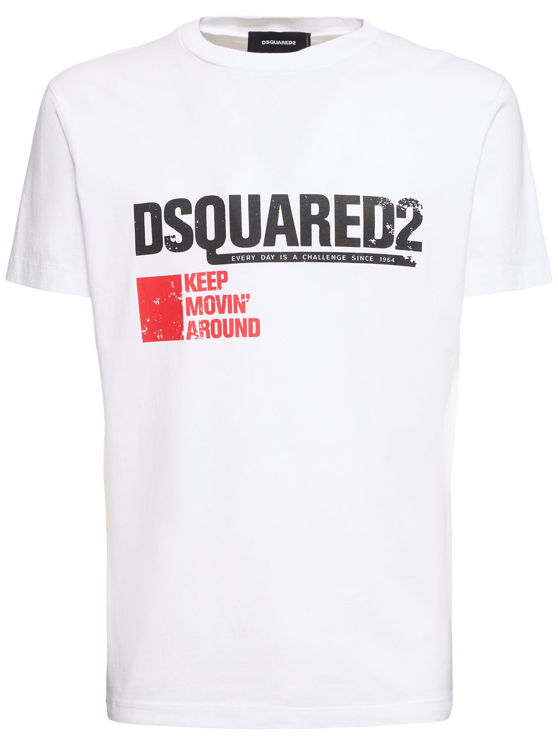 Shop Dsquared2 Cotton Jersey Logo T-shirt In White