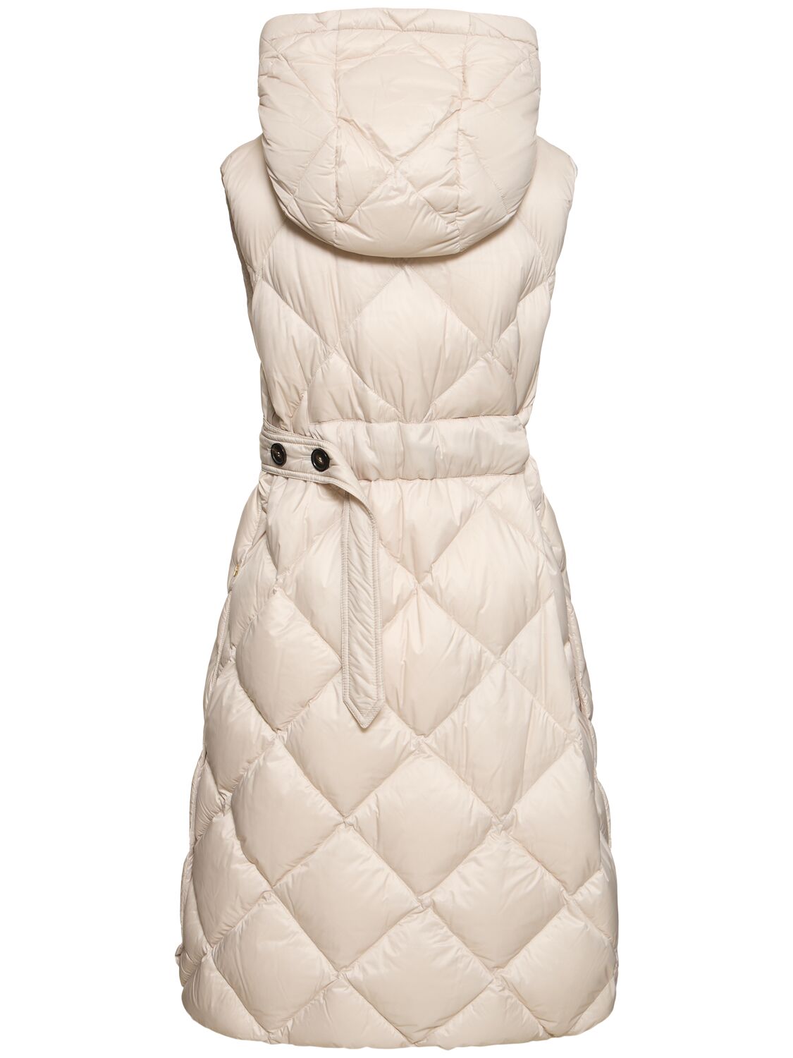 Shop Max Mara Tregil Waterproof Quilted Long Down Vest In White