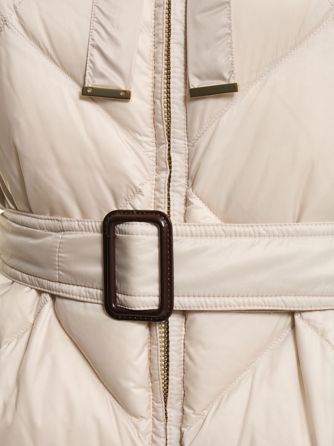 Shop Max Mara Tregil Waterproof Quilted Long Down Vest In White