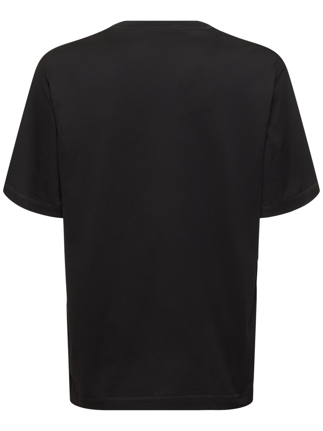 Shop Dolce & Gabbana Cotton Jersey Tonal Logo T-shirt In Black