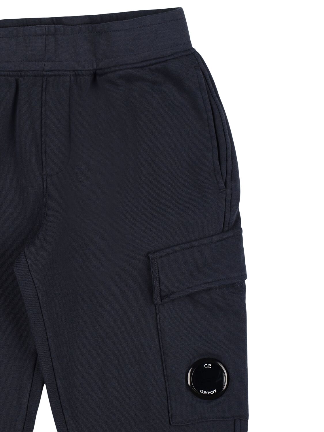 Shop C.p. Company Cotton Cargo Sweatpants In Dark Blue