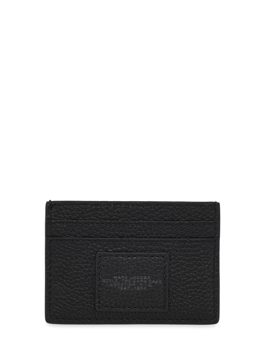 Shop Marc Jacobs The Card Case Leather Wallet In Black