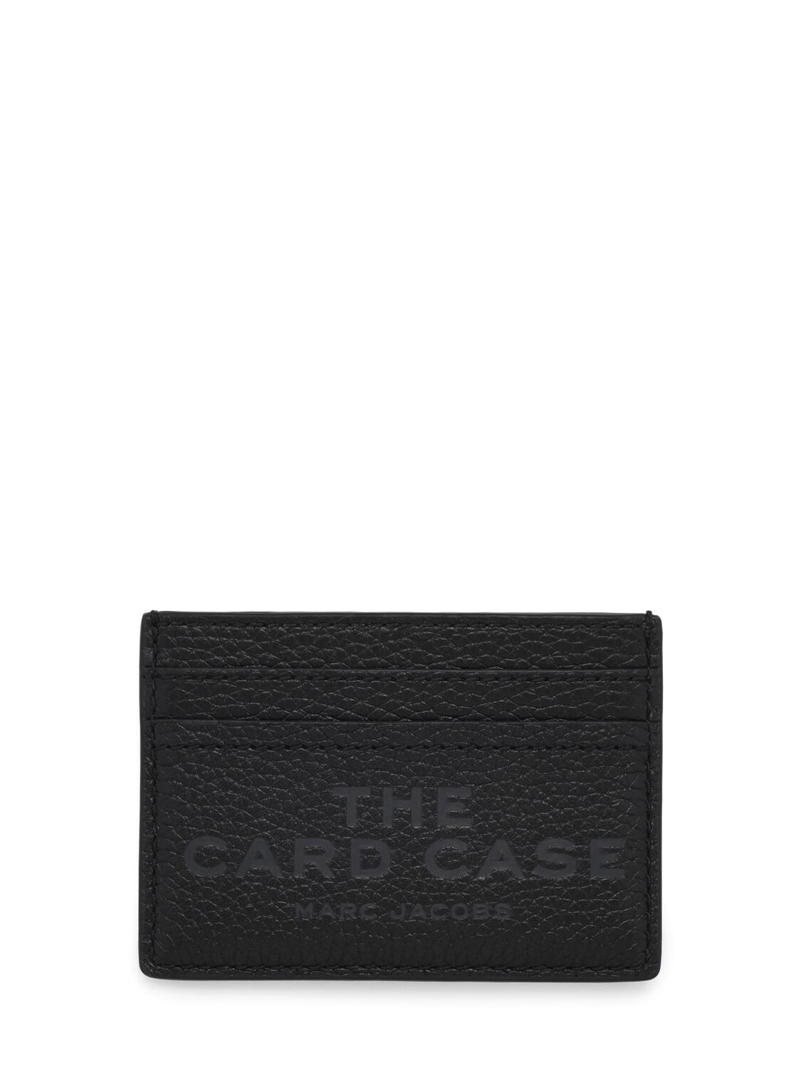 Shop Marc Jacobs The Card Case Leather Wallet In Black