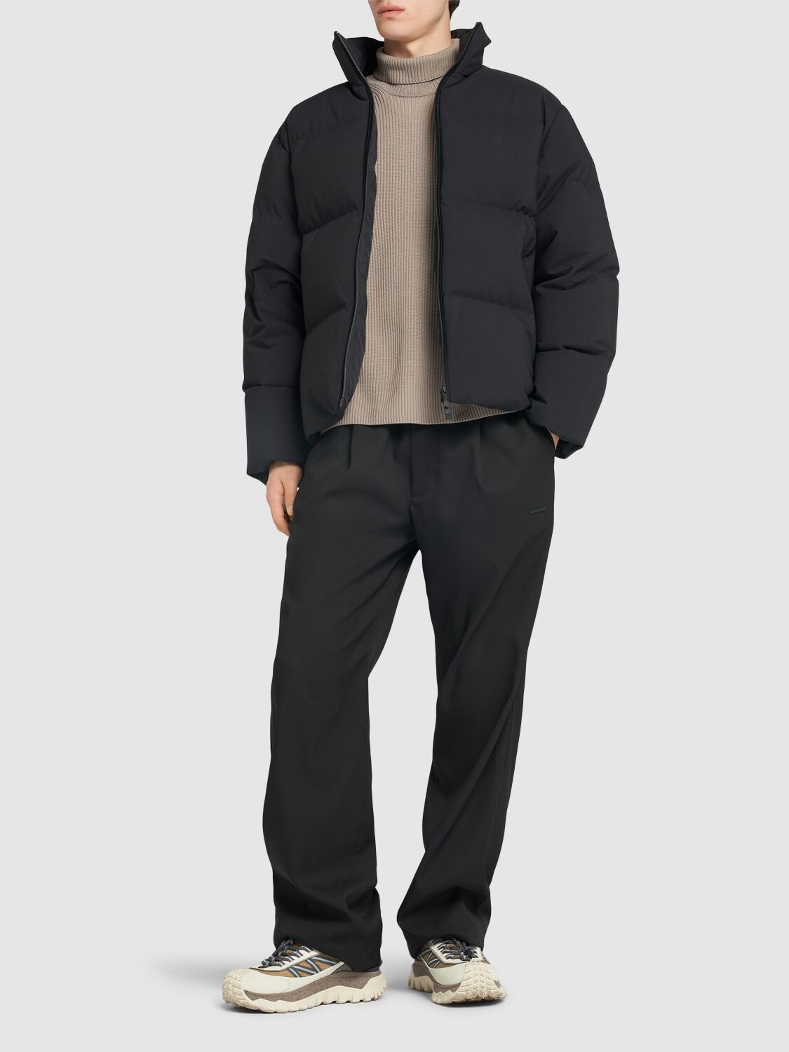 Shop Moncler Misonet Tech Down Jacket In Dark Blue