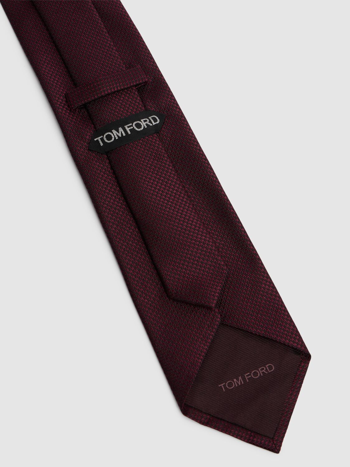 Shop Tom Ford 8cm Solid Silk Tie In Ruby