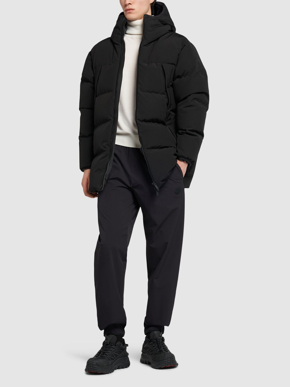 Shop Moncler Lausen Nylon Down Jacket In Black