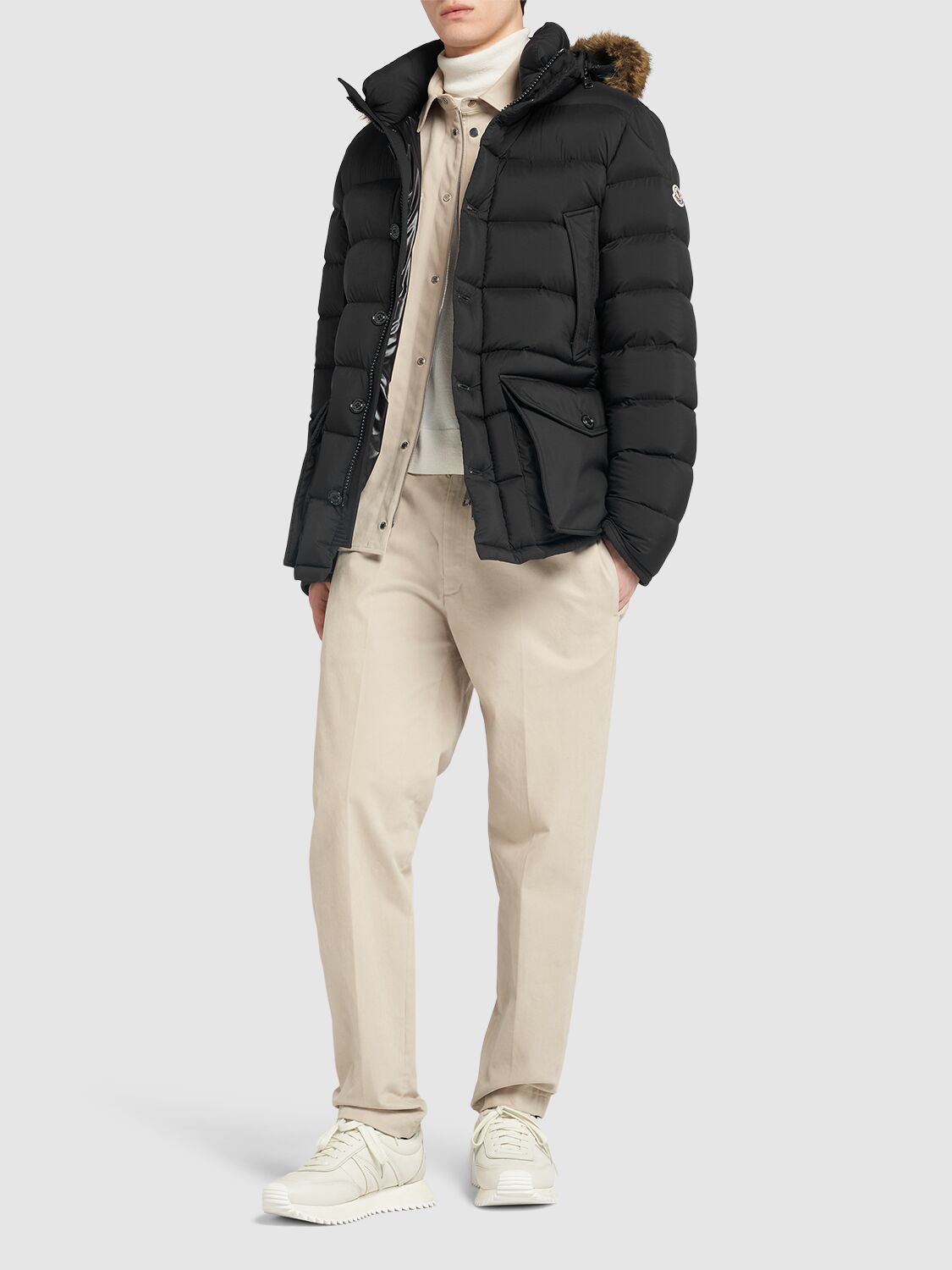 Shop Moncler Clunye Nylon Down Jacket In Black