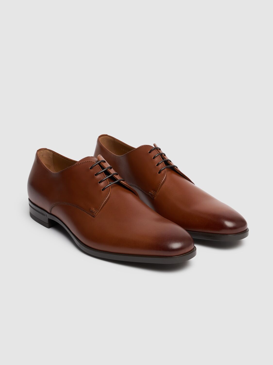 Shop Hugo Boss Kensington Lace-up Derby Shoes In Brown