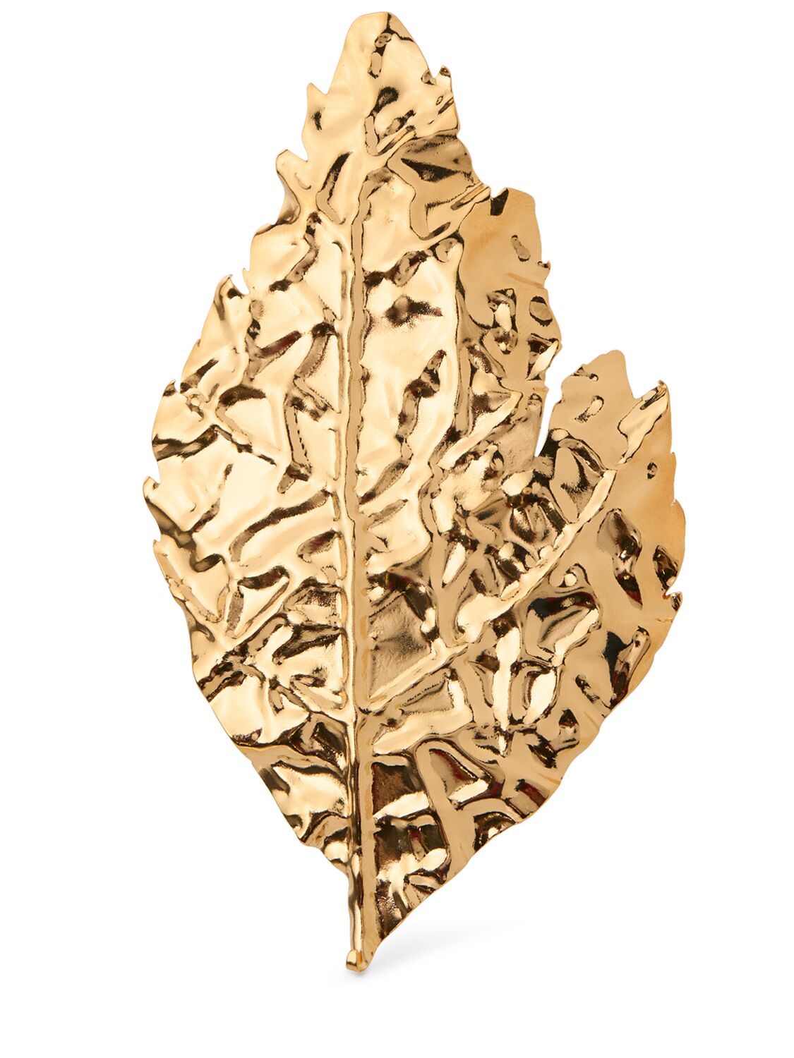 Jil Sander Ew5 3 Leaf Pin In Gold