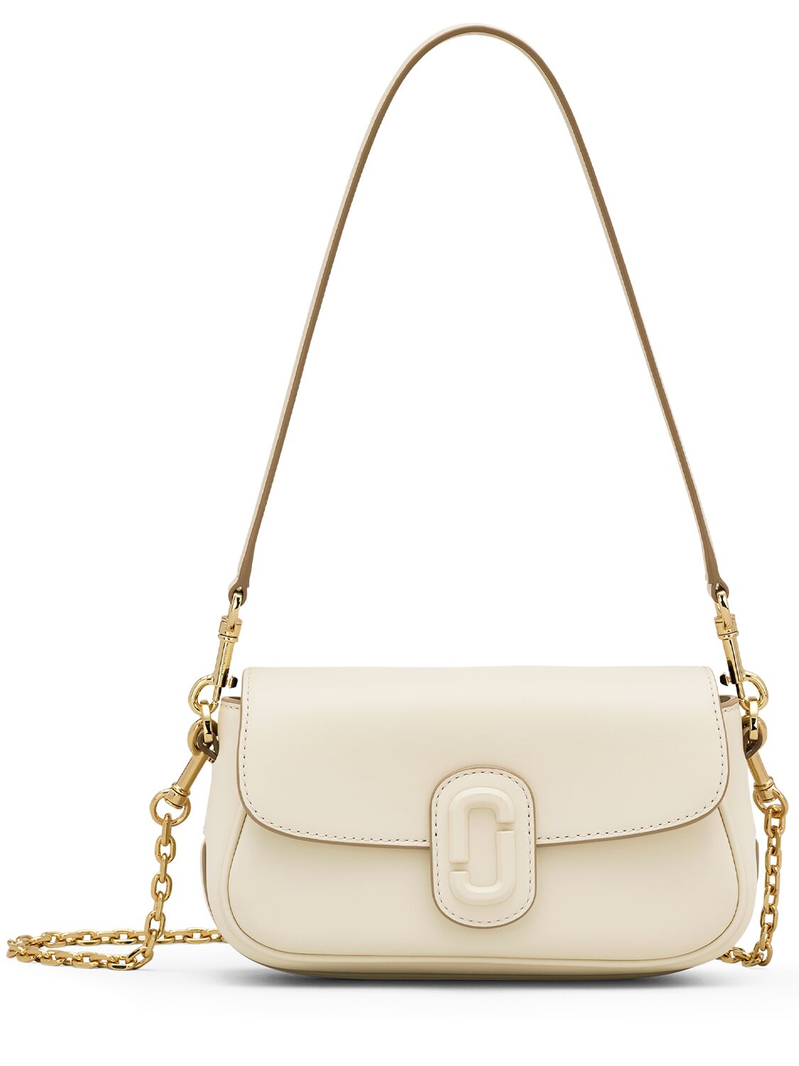 Marc Jacobs The Small Clover Leather Shoulder Bag In Cloud White