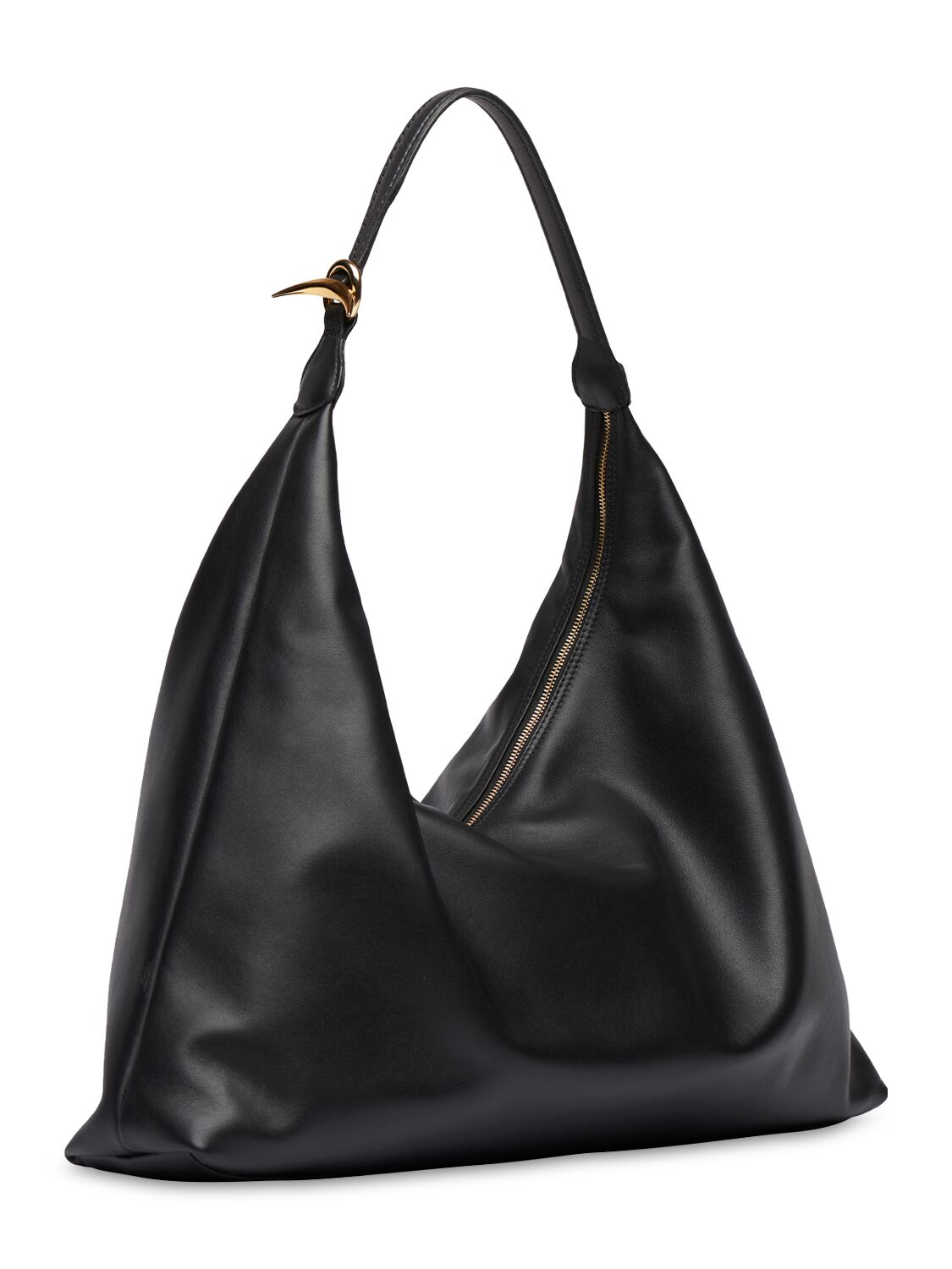 Shop Little Liffner Pillow Hobo Leather Tote Bag In Black