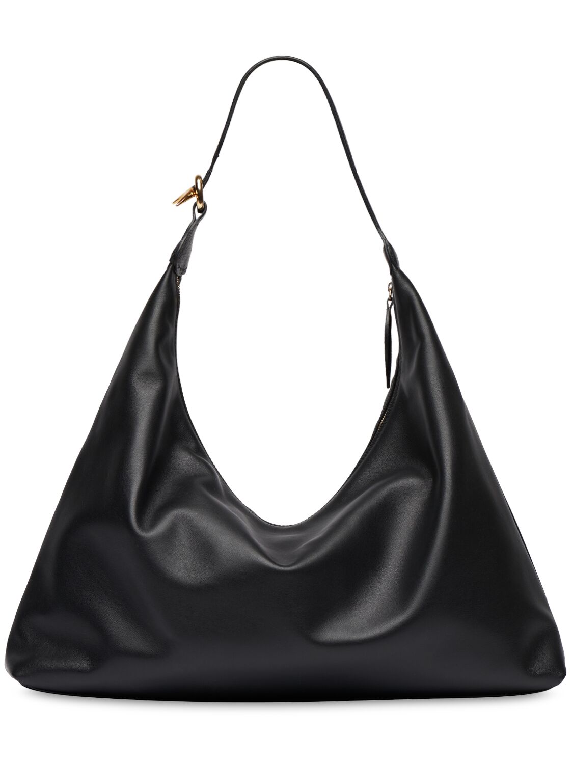 Shop Little Liffner Pillow Hobo Leather Tote Bag In Black