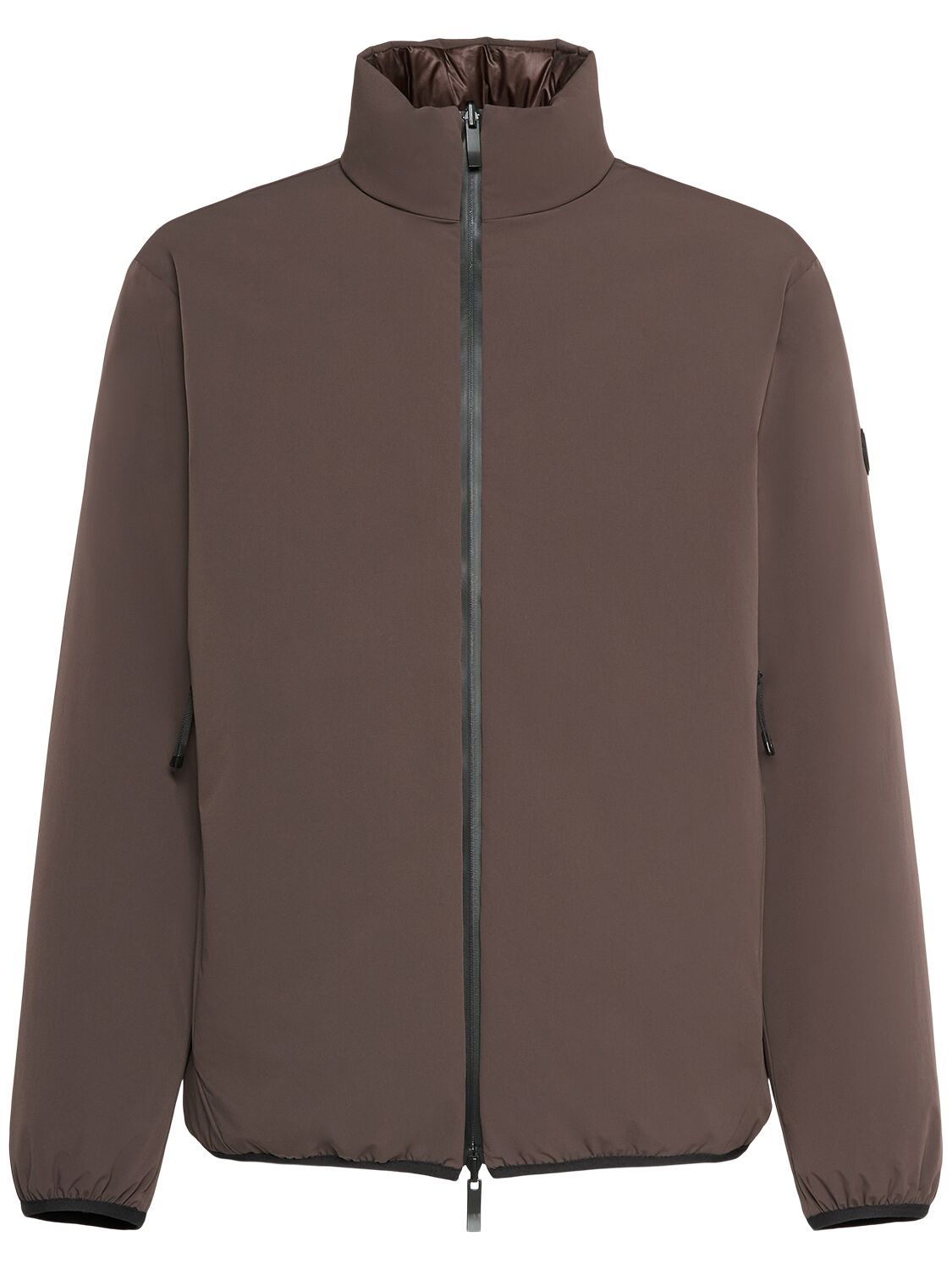 Shop Moncler Larcher Nylon Down Jacket In Dark Brown