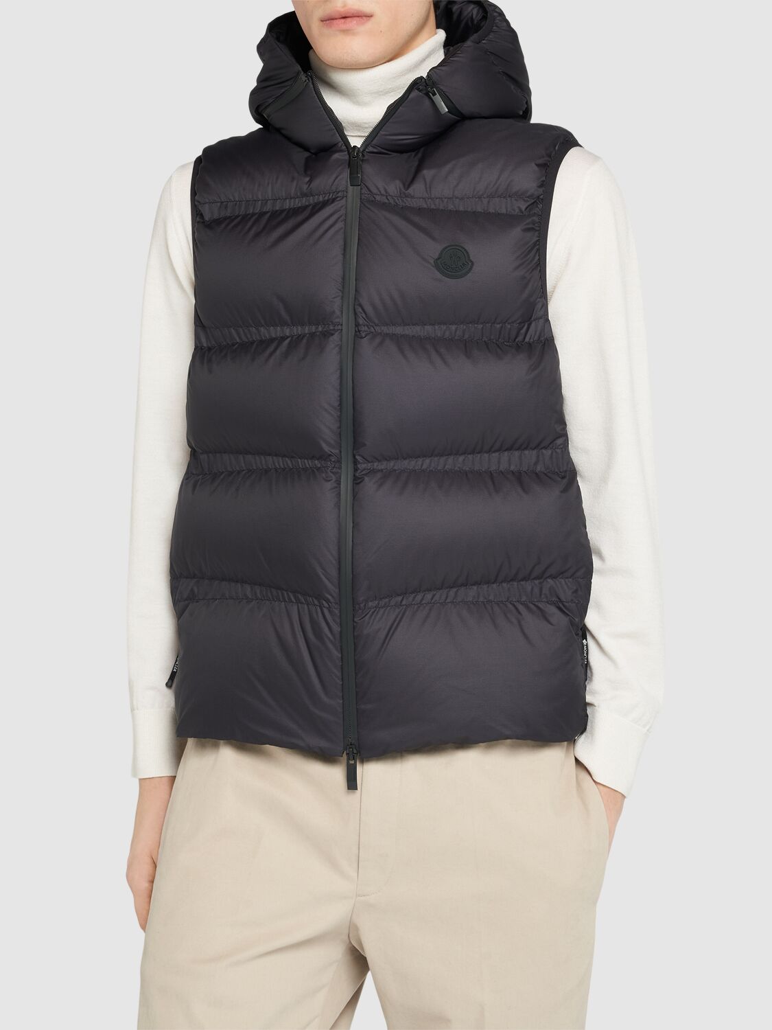 Shop Moncler Lausen Nylon Down Jacket In Midnight Blue