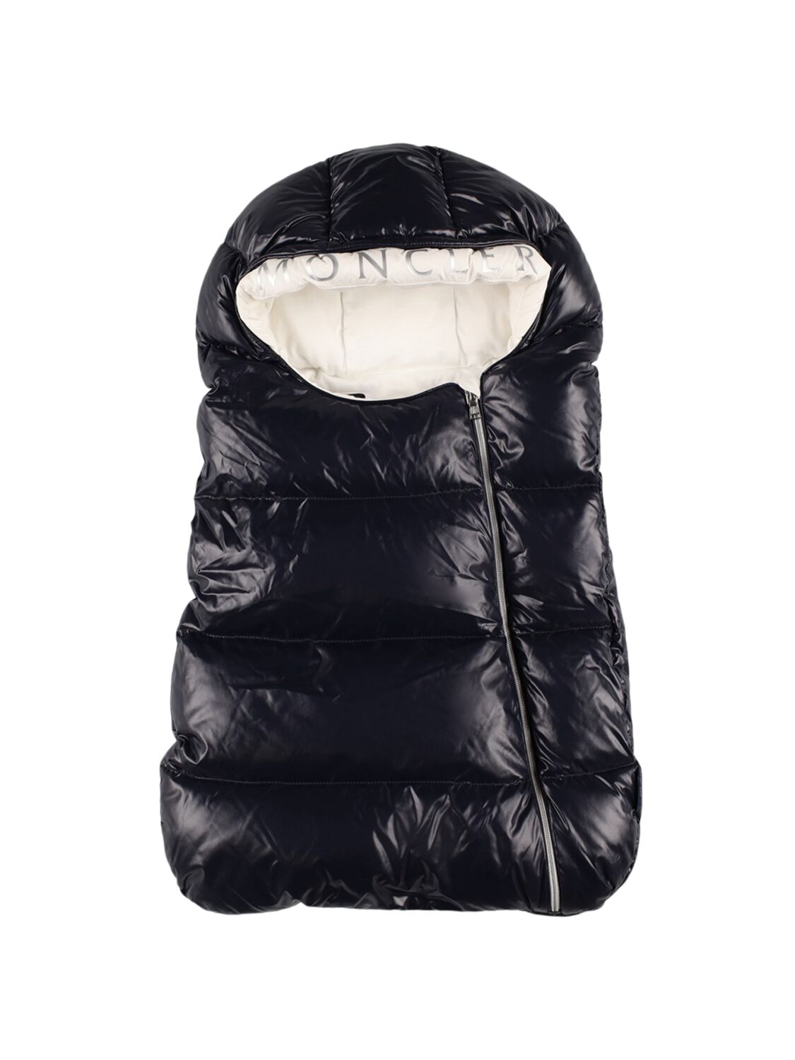 Moncler Nylon Down Baby Sleeping Bag In Black