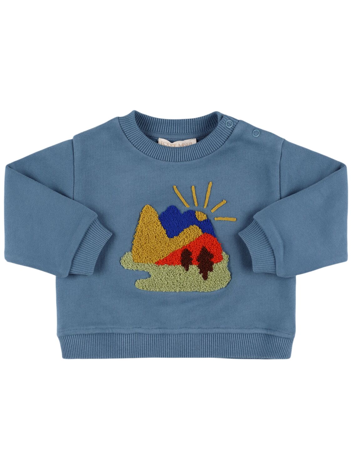 Louise Misha Organic Cotton Crewneck Sweatshirt In Blue