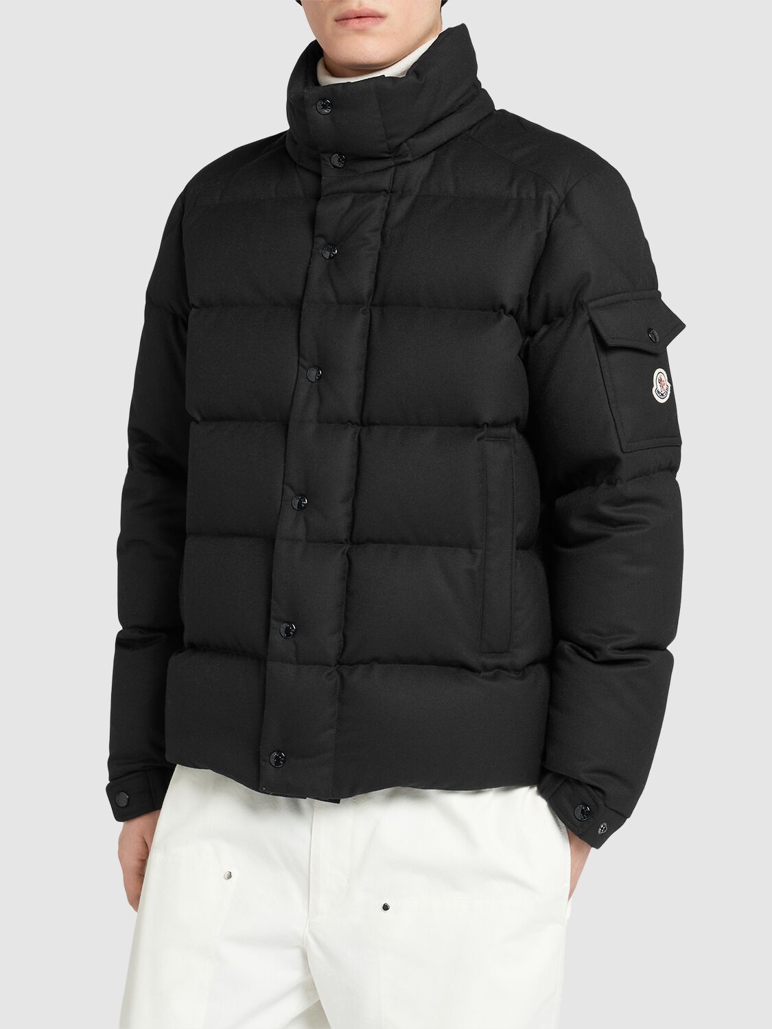 Shop Moncler Vezere Nylon Down Jacket In Black