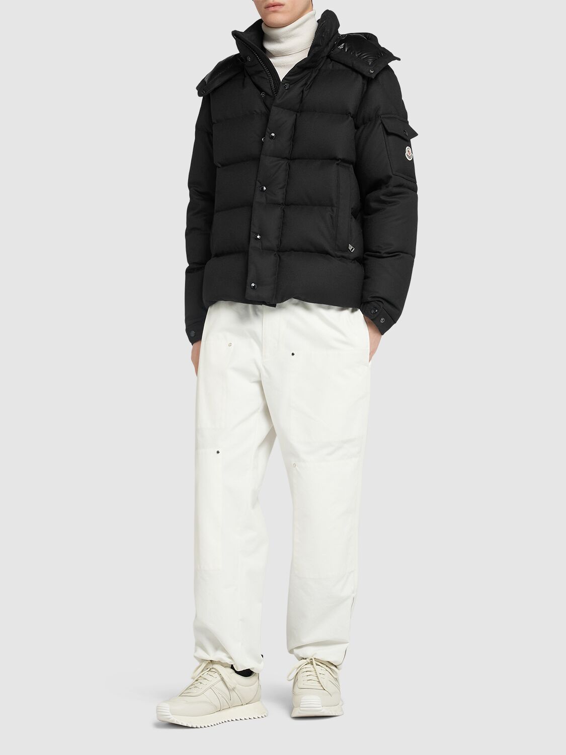 Shop Moncler Vezere Nylon Down Jacket In Black