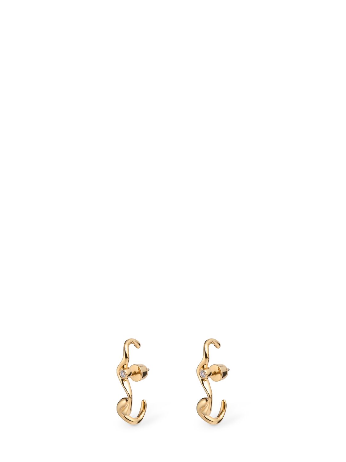 Maria Black Liquified Mono Earring In Gold