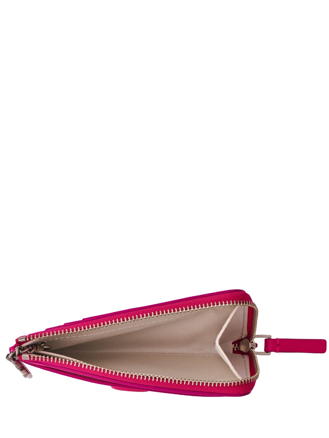 Shop Marc Jacobs The Top Zip Multi Leather Wallet In Hot Pink