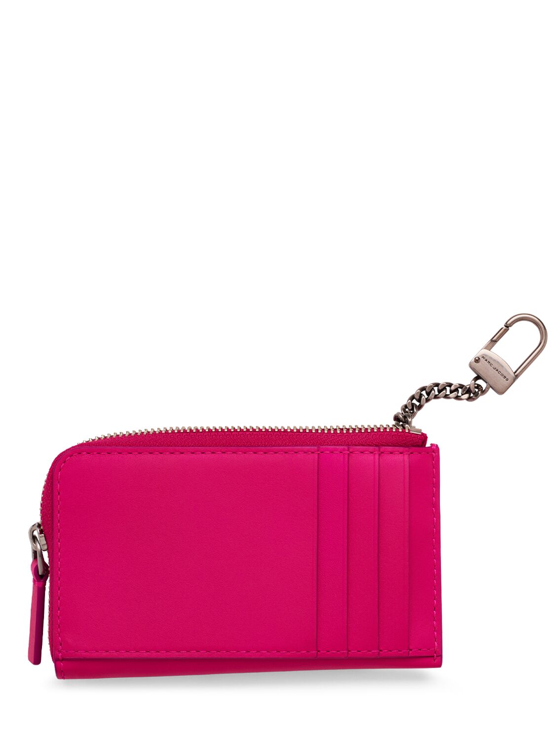 Shop Marc Jacobs The Top Zip Multi Leather Wallet In Hot Pink