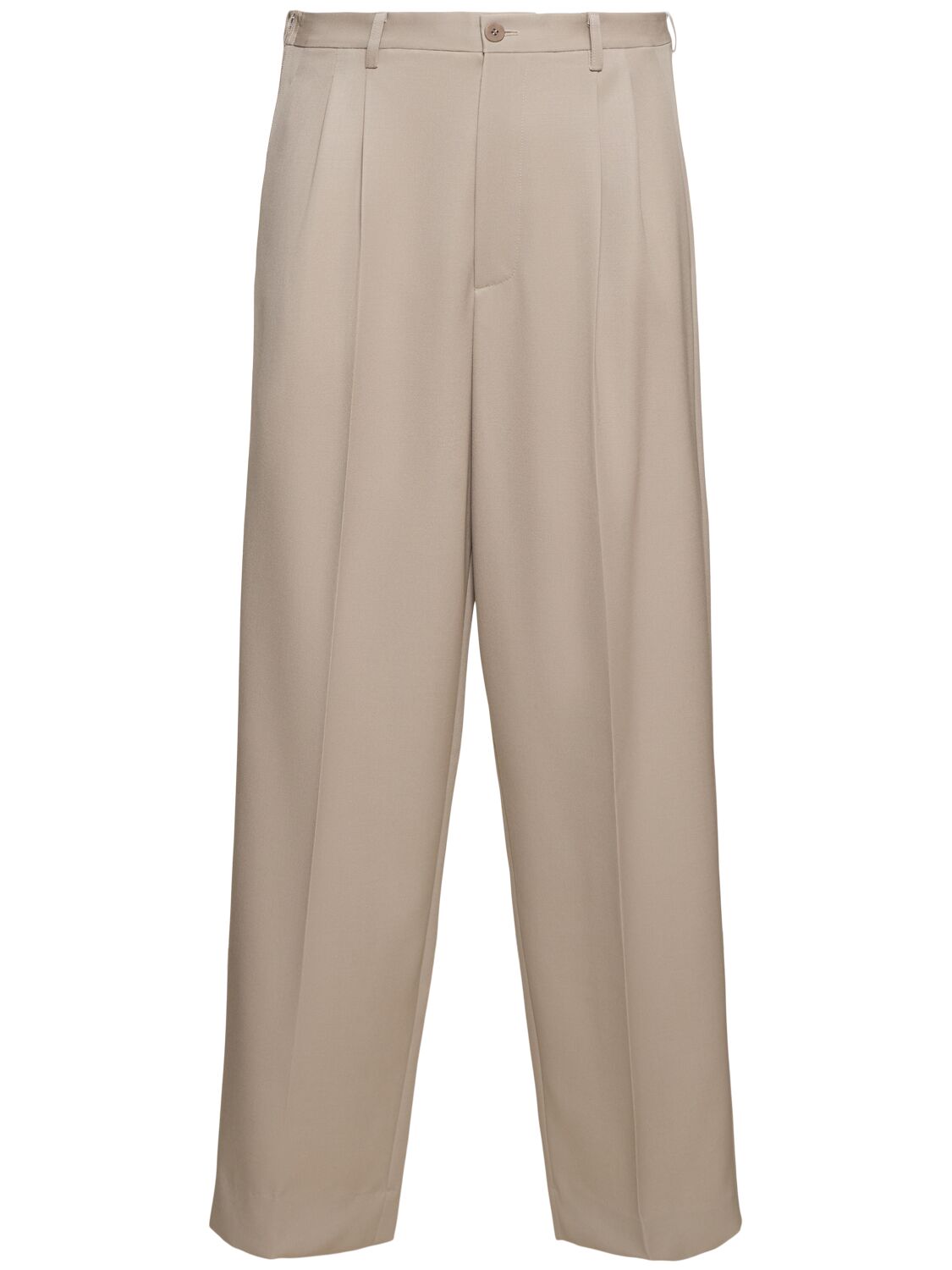 Magliano Classic Wool Tailored Pants In Beige