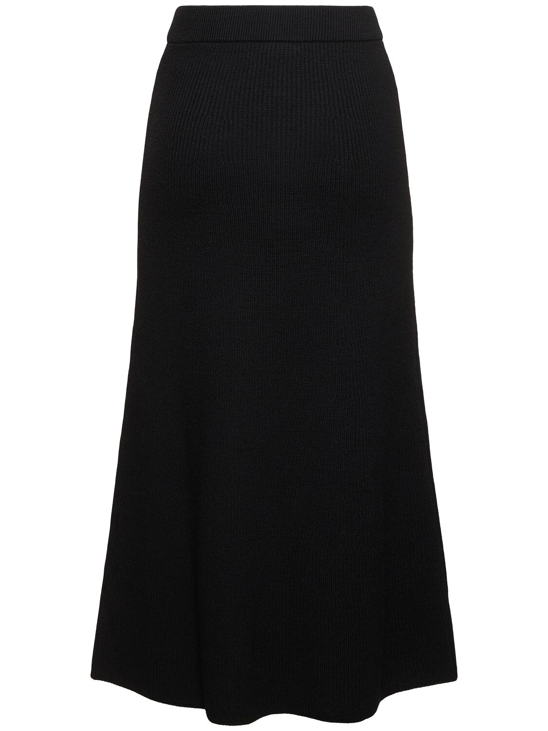 Shop Max Mara Agile Wool Long Skirt In Black