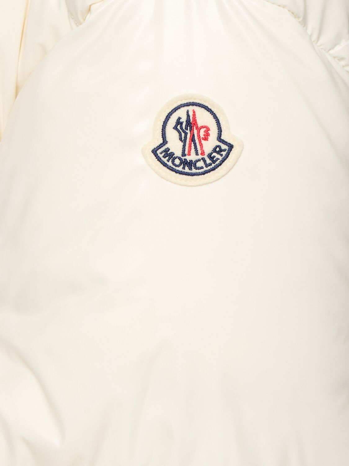 Shop Moncler Parana Nylon Laqué Down Jacket In White