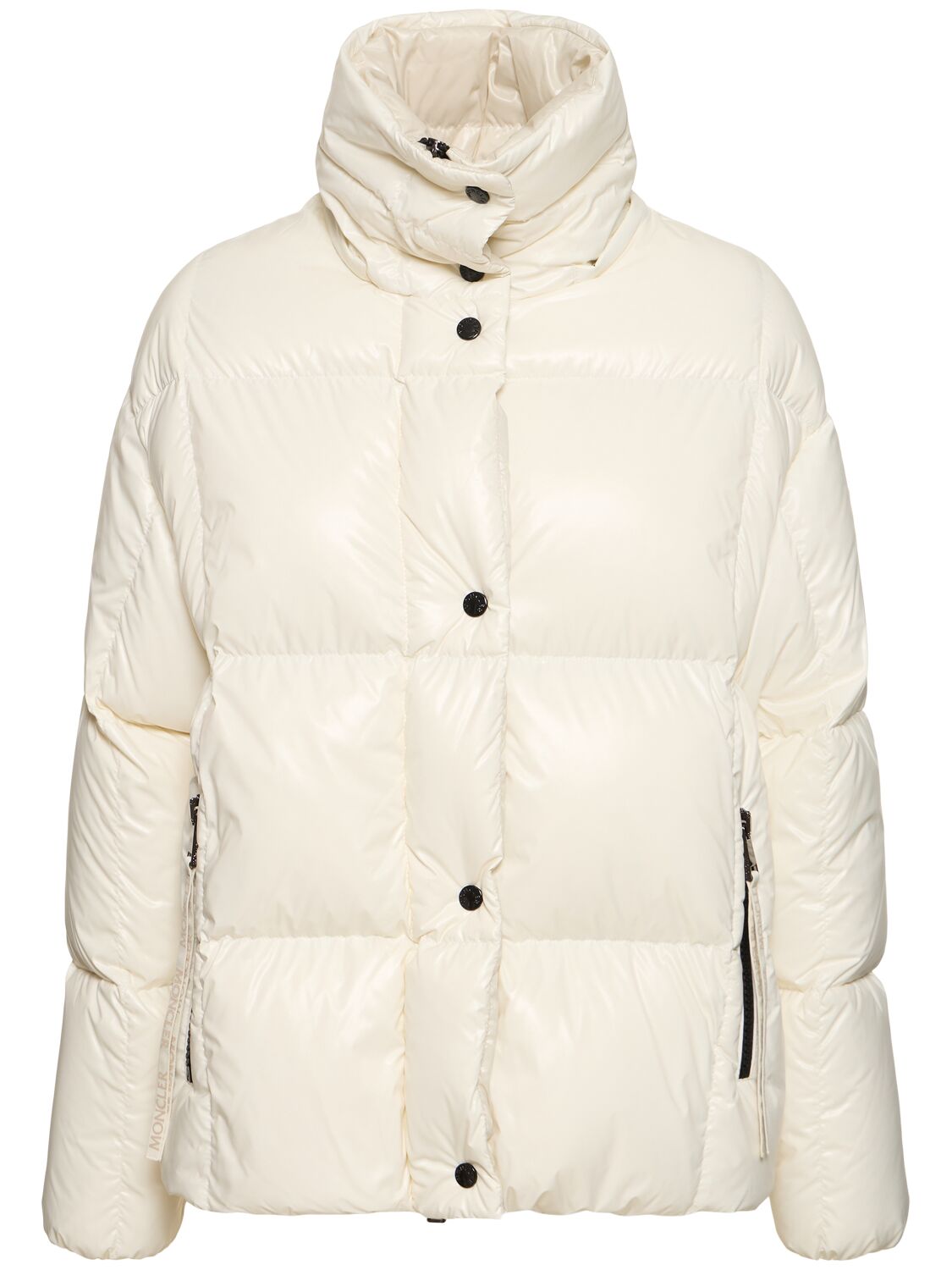 Shop Moncler Parana Nylon Laqué Down Jacket In White