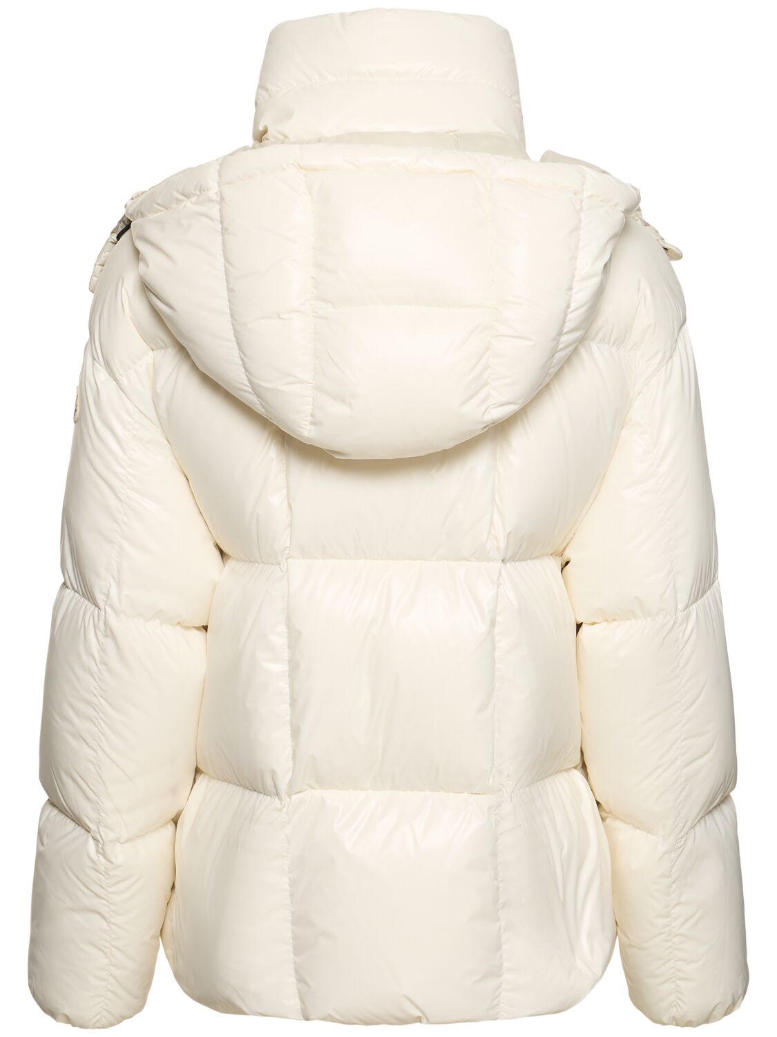 Shop Moncler Parana Nylon Laqué Down Jacket In White