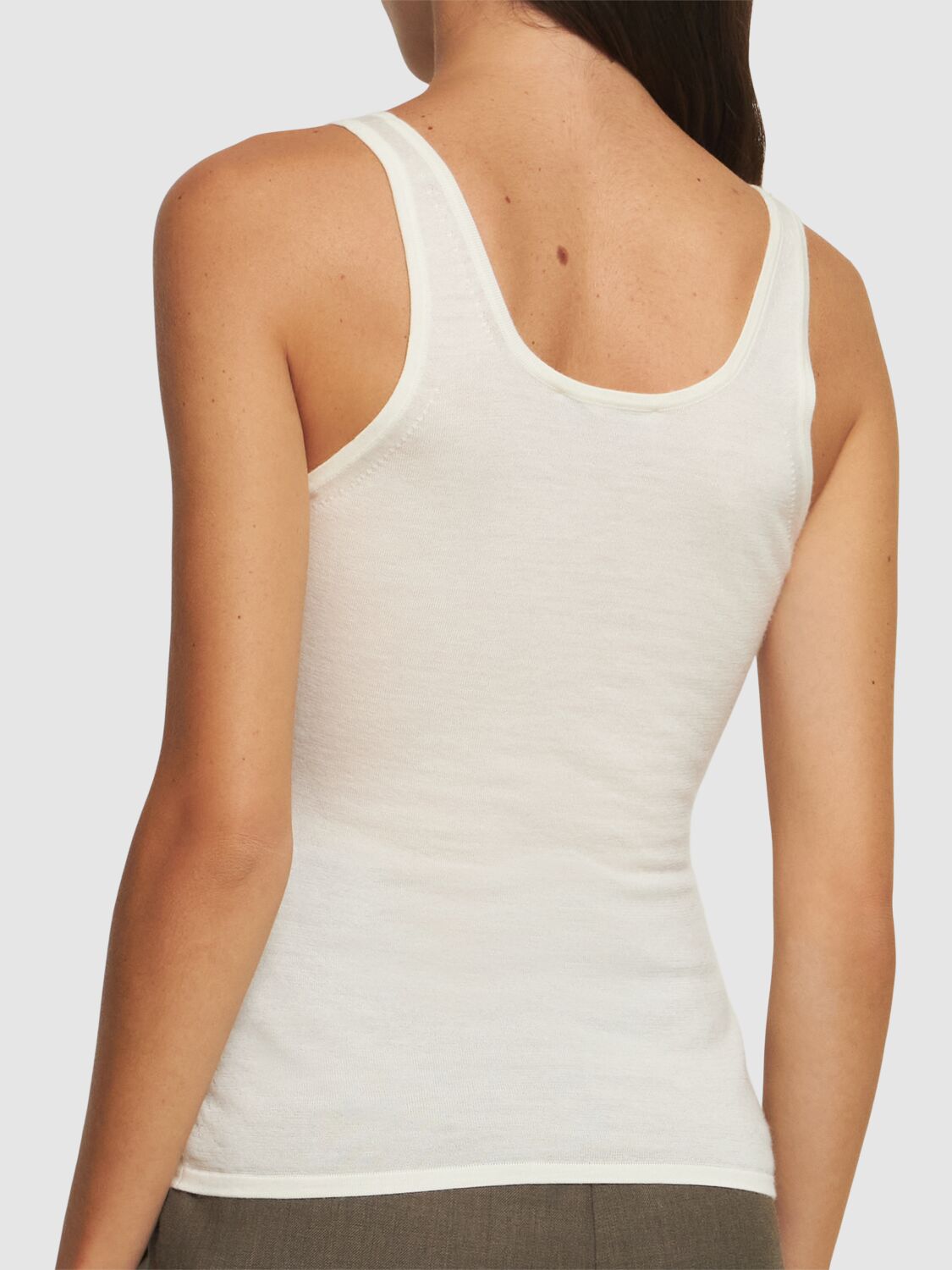 Shop Max Mara Dinda Cashmere Knit Top In White