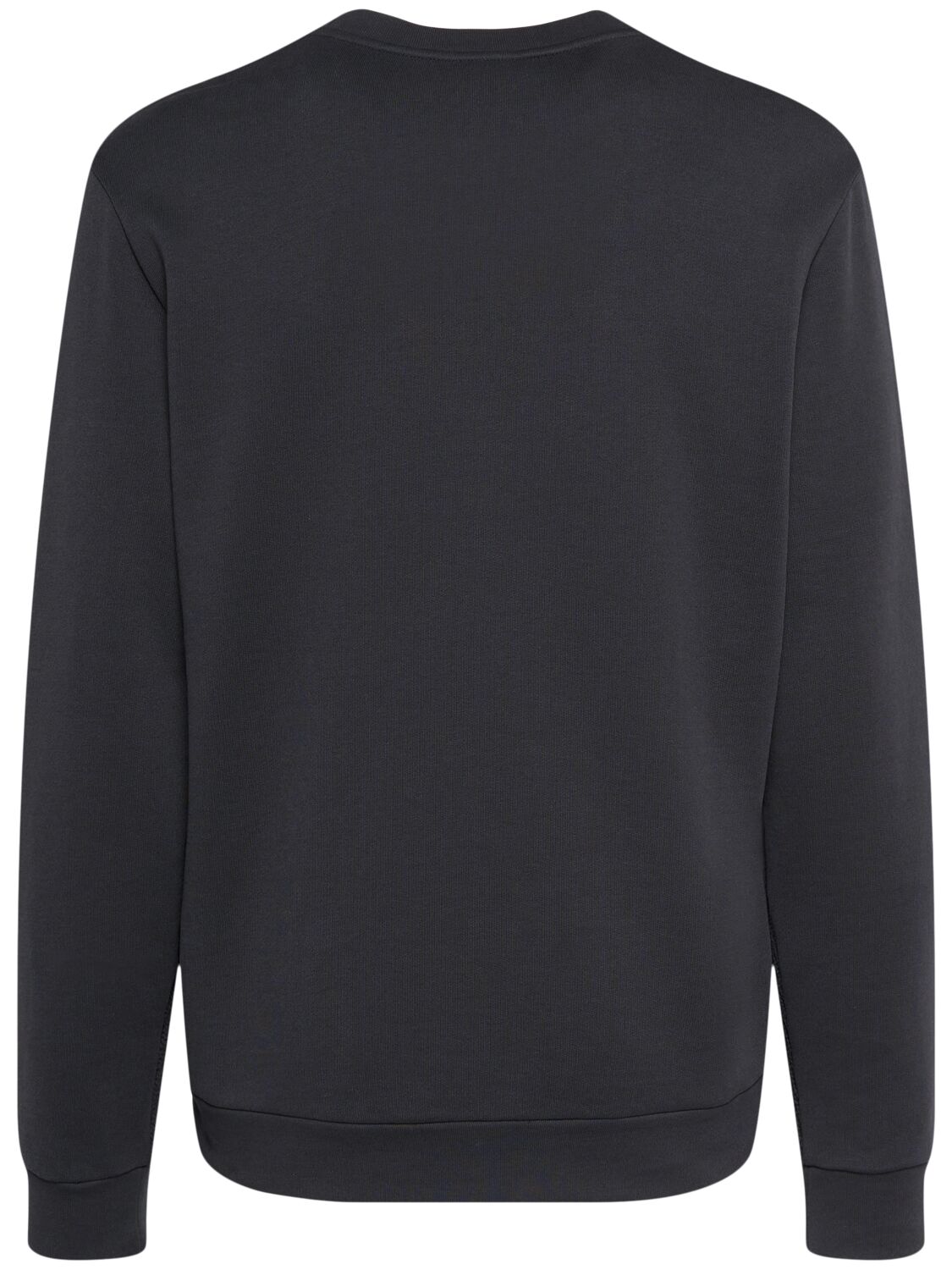 Shop Moncler Cotton Fleece Sweatshirt In Dark Blue