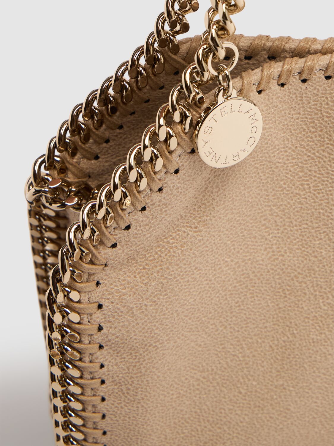 Shop Stella Mccartney Tiny Falabella Eco Shaggy Tote Bag In Beige