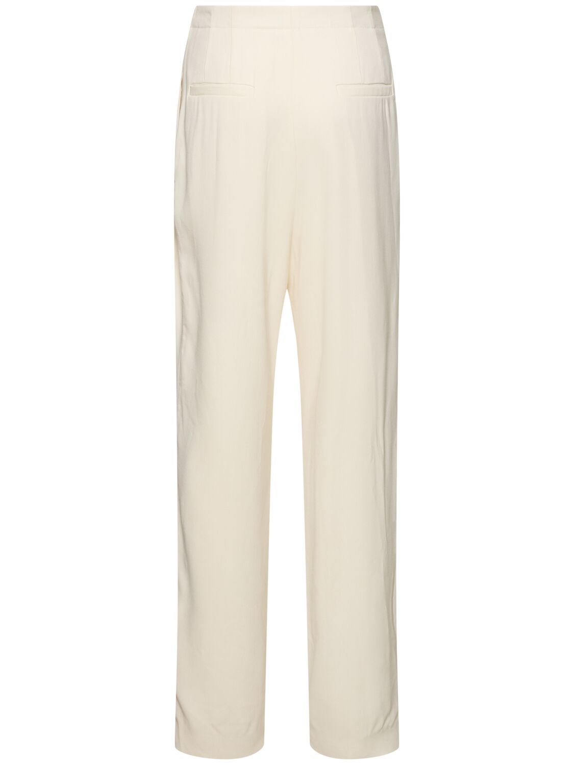 Shop Tove Emery Wool & Viscose Crepe Pants In Ivory